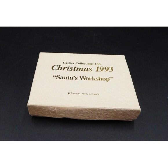 Disney Ornament Santa's Workshop 1993 Mickey Donald Disk Grolier Collectibles - Picture 4 of 4